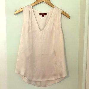 Banana white silk sleeveless vneck blouse size xs